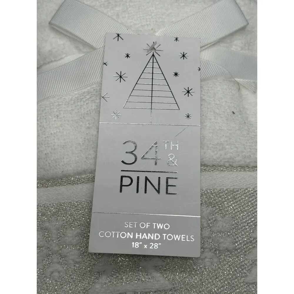 34th & Pine Set of 2 Cotton Hand Towels 18